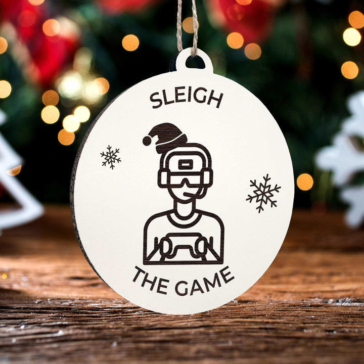 Sleigh the Game Ornament