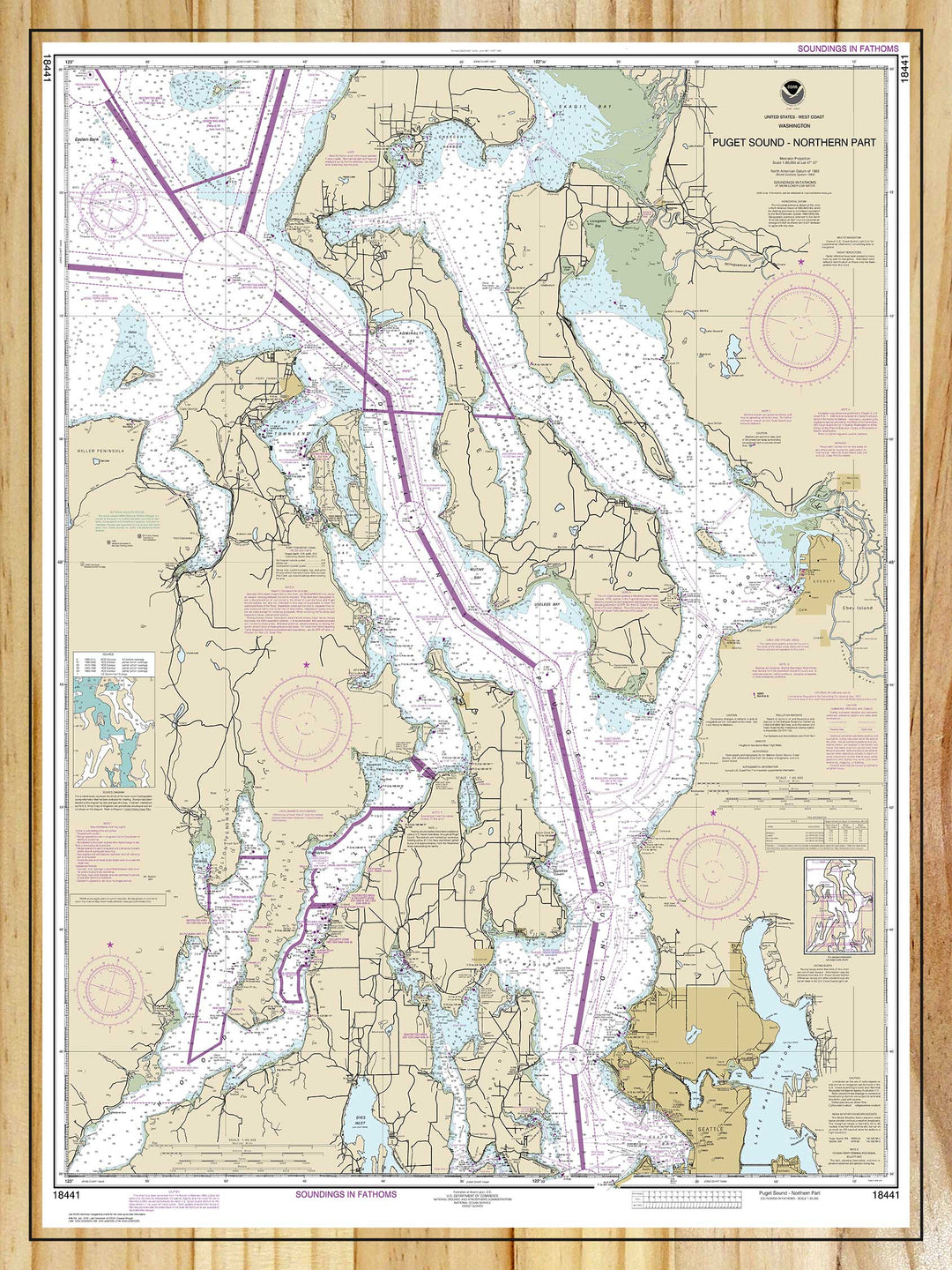 Puget Sound - Northern Part Nautical Map (NOAA)