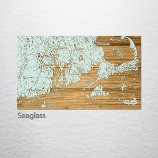 Rhode Island Whimsical Engraved Map (Standard)