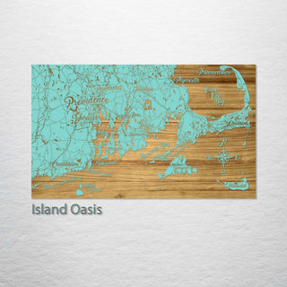 Rhode Island Whimsical Engraved Map (Standard)