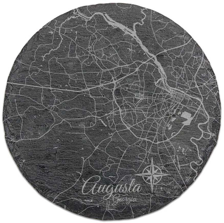 Augusta, Georgia Round Slate Coaster