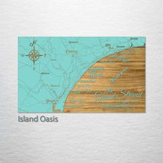Grand Strand, South Carolina Whimsical Map