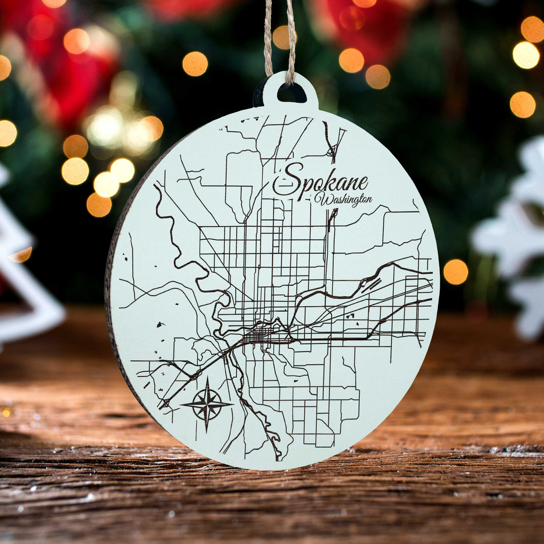 Spokane, Washington Round Ornament