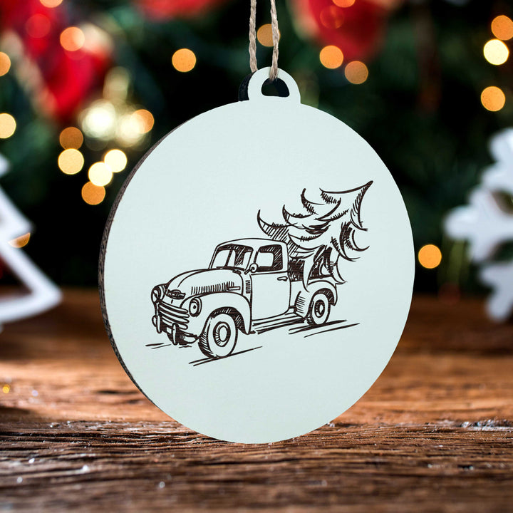 Christmas Tree Truck Ornament