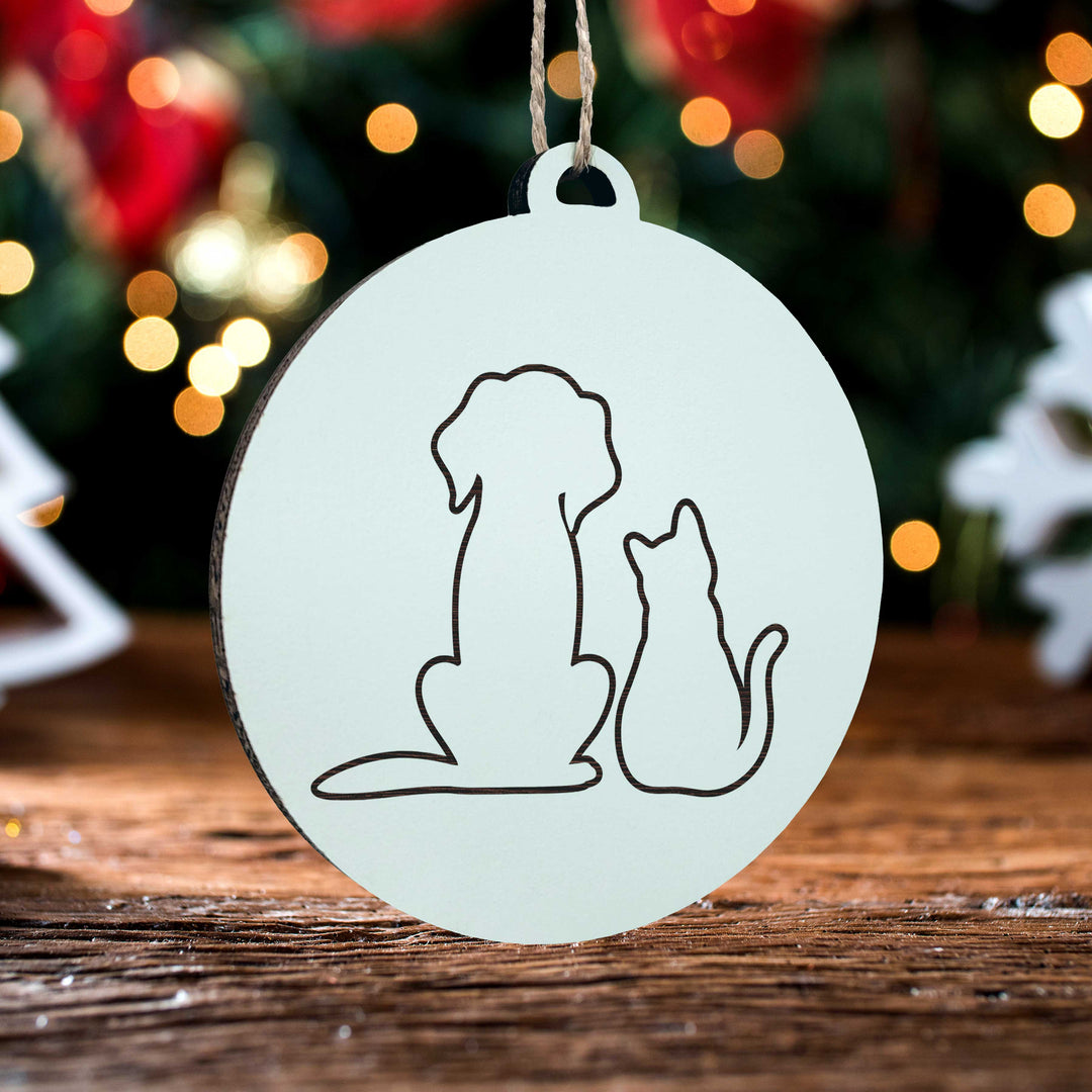 Dog & Cat Silhouette Ornament