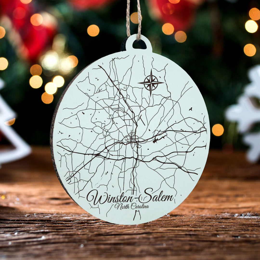 Winston-Salem, North Carolina Round Ornament