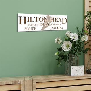 FP2177 - Hilton Head Island, SC 2 Design Engraved Coordinate Stick (MSRP)