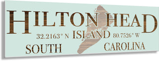 FP2177 - Hilton Head Island, SC 2 Design Engraved Coordinate Stick (MSRP)