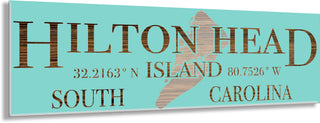 FP2177 - Hilton Head Island, SC 2 Design Engraved Coordinate Stick (MSRP)