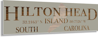 FP2177 - Hilton Head Island, SC 2 Design Engraved Coordinate Stick (MSRP)