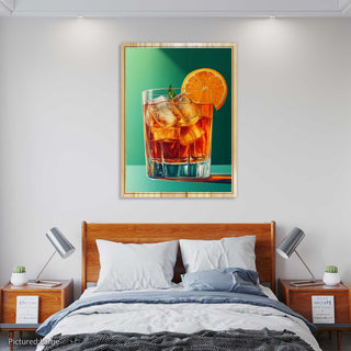 Shades of Teal and Tangerine: Negroni Cocktail