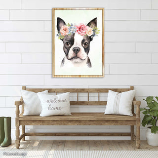 Boston Terrier Flower Crown