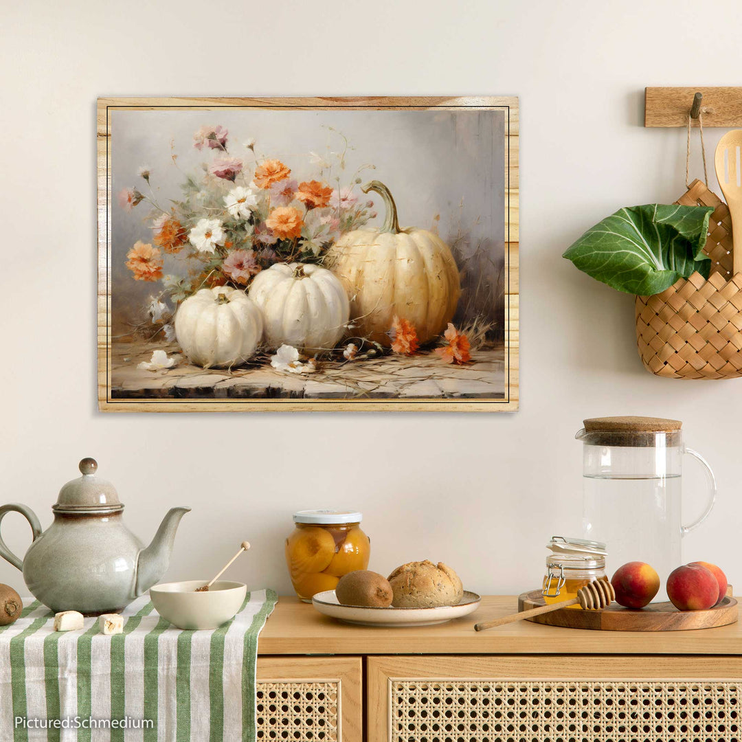 Pumpkins and Flowers