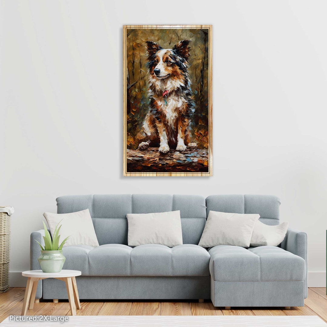 Impasto Oil Painting of an Aussie Cattle Dog