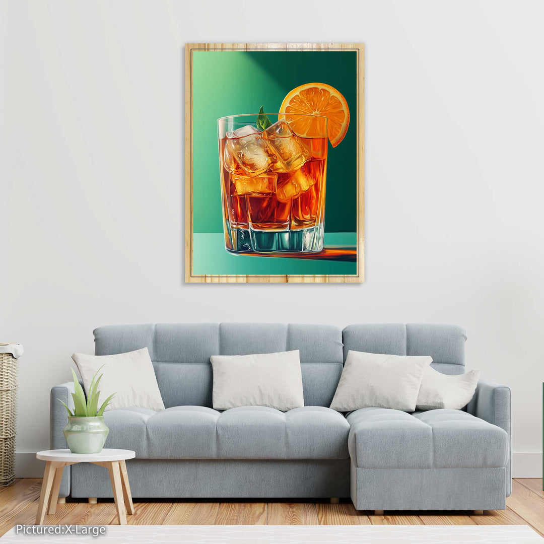 Shades of Teal and Tangerine: Negroni Cocktail