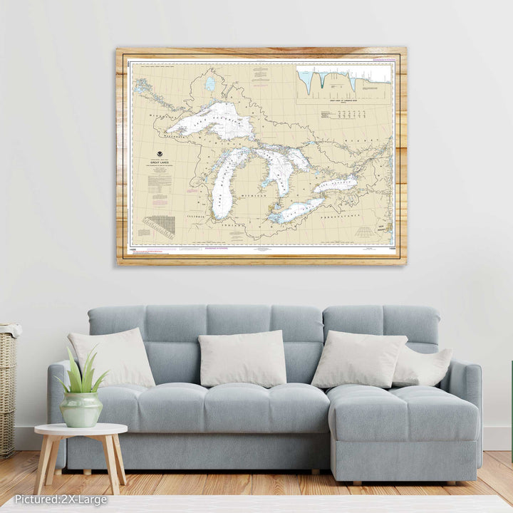 FP0151 - Great Lakes Printed Nautical Map (NOAA) (Bronze)