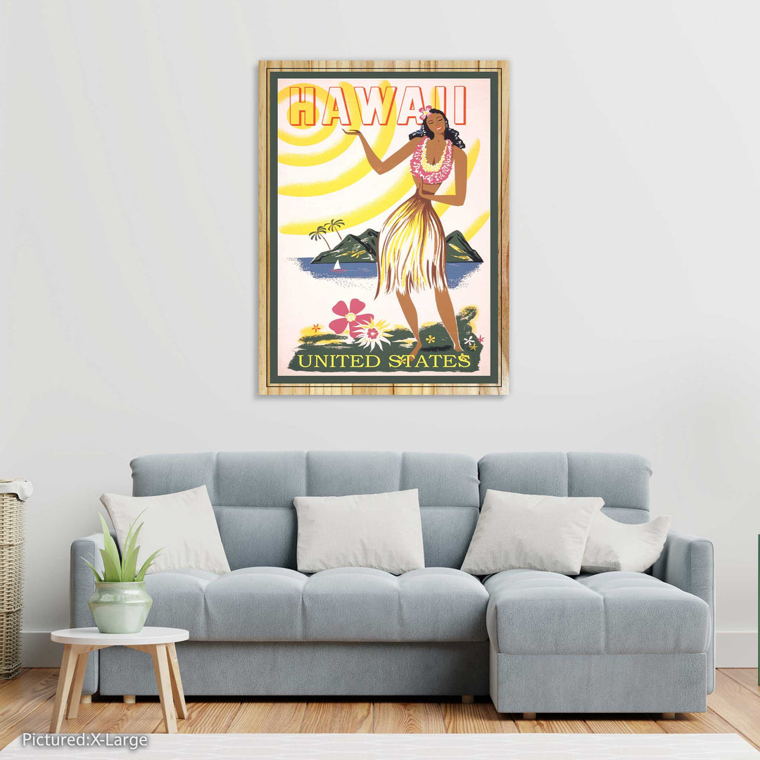 Hawaii Vintage Travel Poster