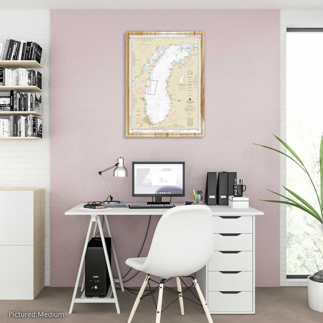 FP0447 - Lake Michigan Printed Nautical Patent (NOAA) (Standard)