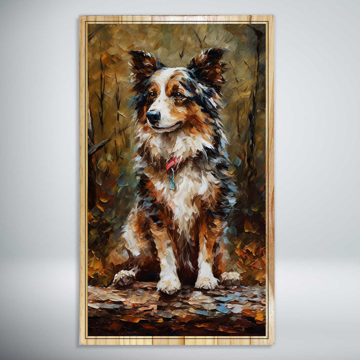 Impasto Oil Painting of an Aussie Cattle Dog