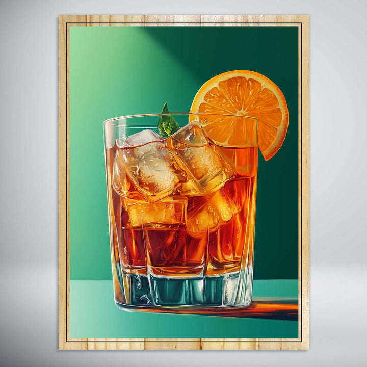 Shades of Teal and Tangerine: Negroni Cocktail