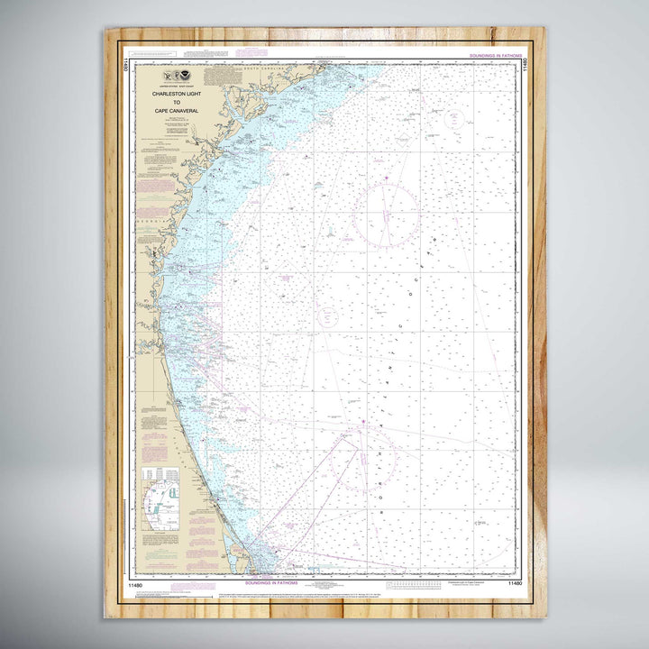 Charleston Light to Cape Canaveral Nautical Map (NOAA)