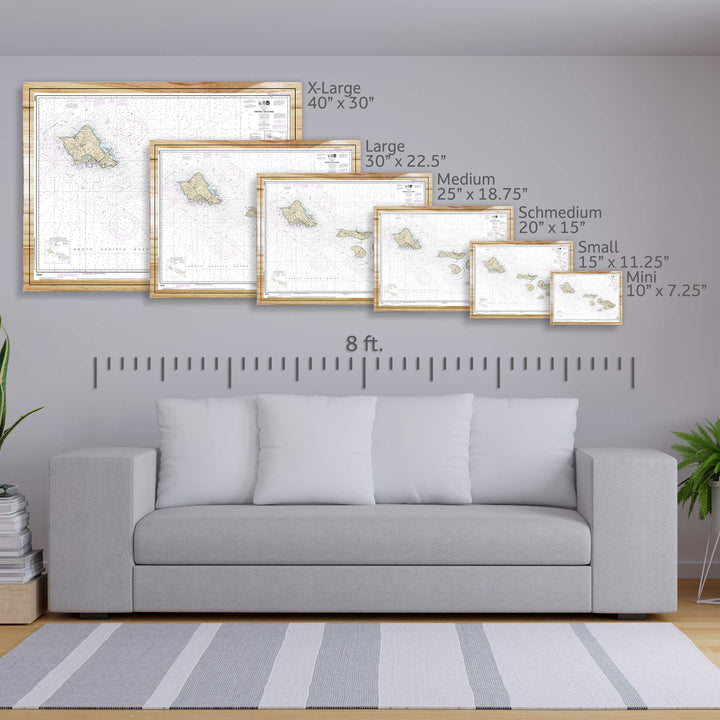 Hawaii to Oahu Nautical Map (NOAA)