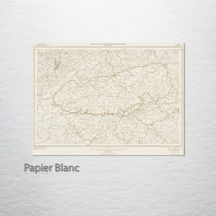 Great Smoky Mountains National Park and Vicinity Engraved Patent (Gold)