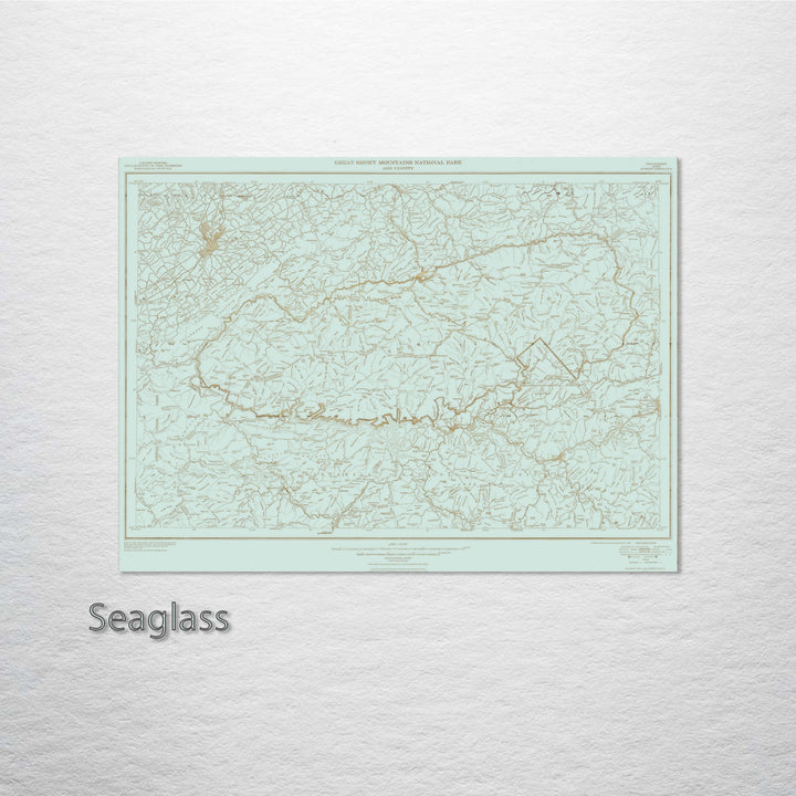 Great Smoky Mountains National Park and Vicinity Engraved Patent (Gold)