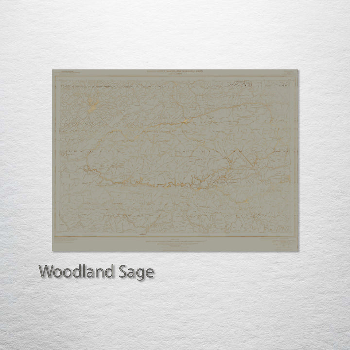 Great Smoky Mountains National Park and Vicinity Engraved Patent (Gold)