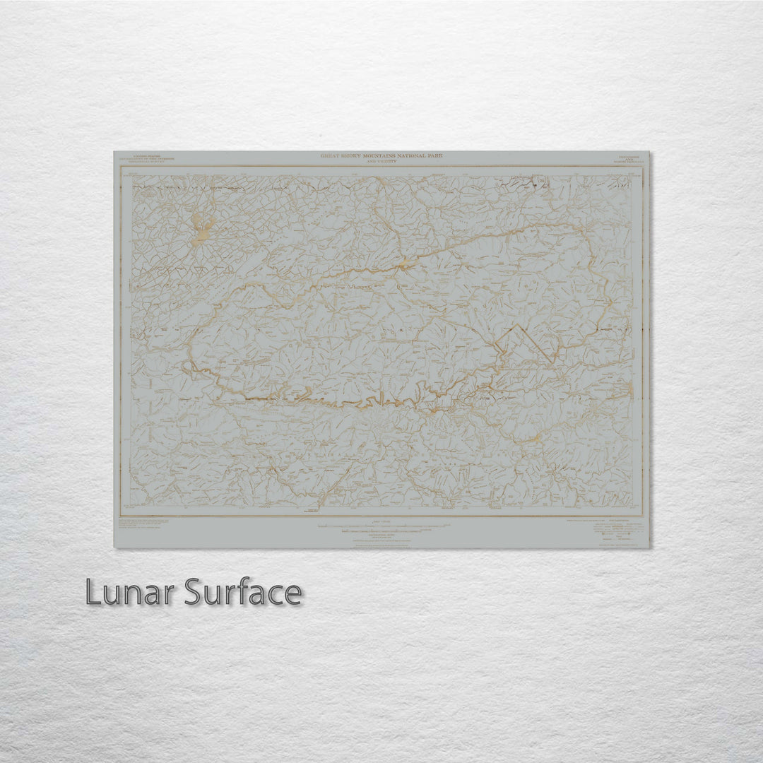 Great Smoky Mountains National Park and Vicinity Engraved Patent (Gold)