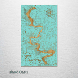 Lake Granbury, Texas Engraved Map (Standard)