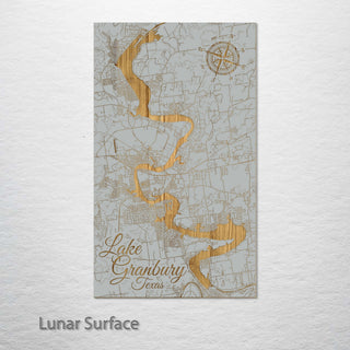 Lake Granbury, Texas Engraved Map (Standard)
