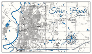 Terre Haute, Indiana Printed Map