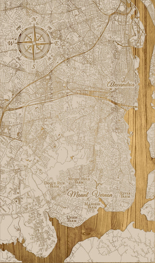 FP2075 - Mount Vernon, VA Engraved Map (Standard)