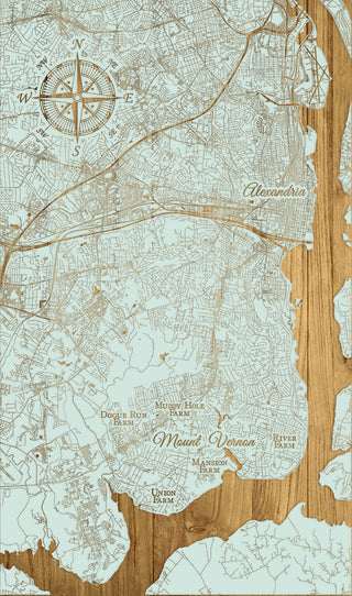FP2075 - Mount Vernon, VA Engraved Map (Standard)