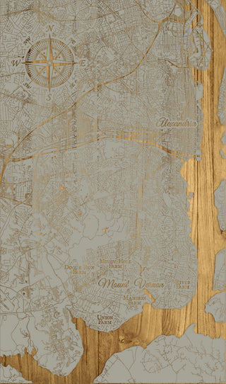 FP2075 - Mount Vernon, VA Engraved Map (Standard)