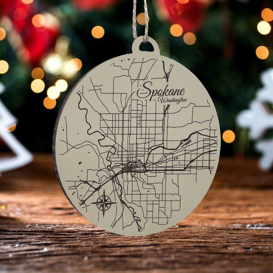 Spokane, Washington Round Ornament