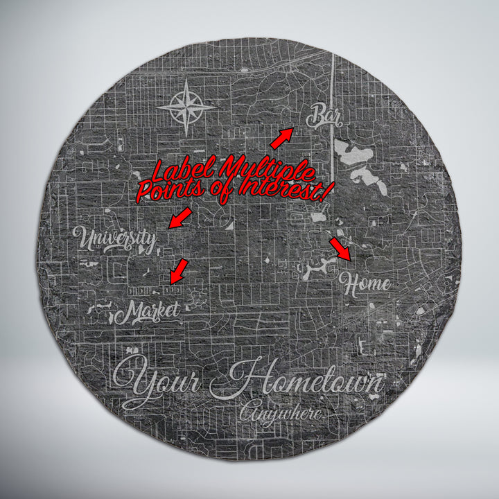 Custom Engraved Round Slate Coaster