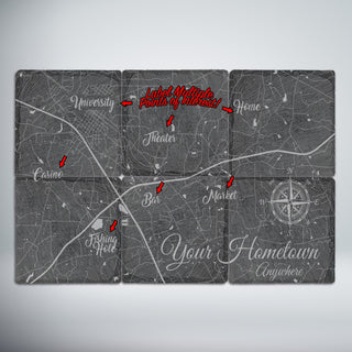 Custom Engraved Square Slate Coaster