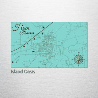 Hope, Arkansas Street Map