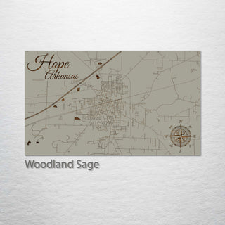 Hope, Arkansas Street Map