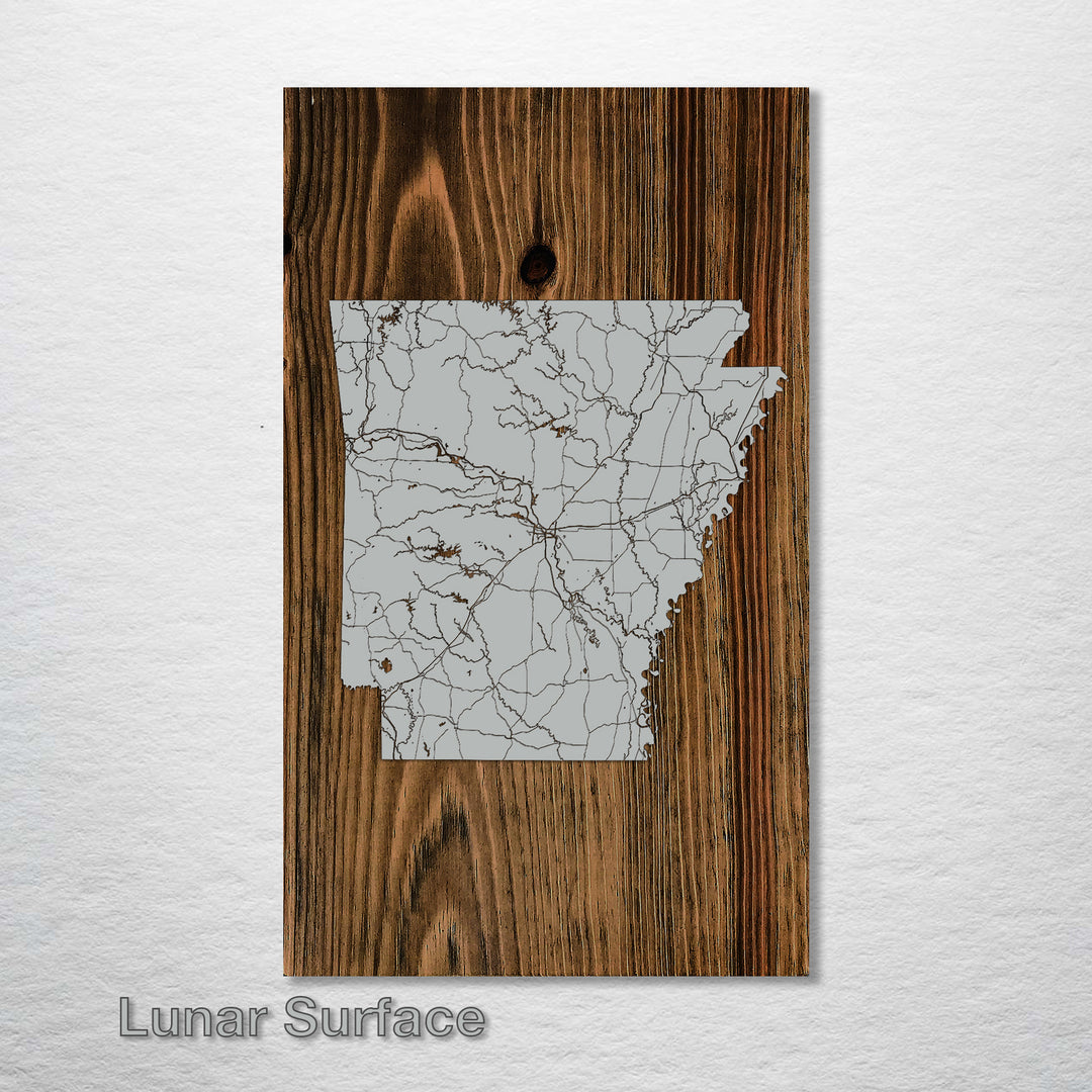 Arkansas Isolated Map - Fire & Pine