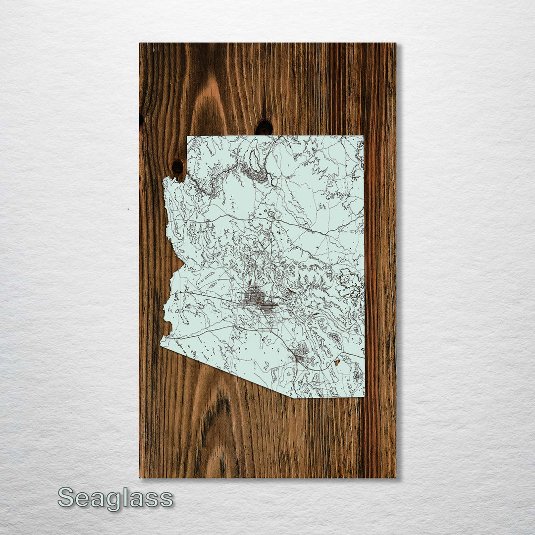 Arizona Isolated Map (MI-SM) - Fire & Pine