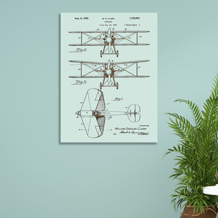 Airplane US Patent from 1929 - Fire & Pine