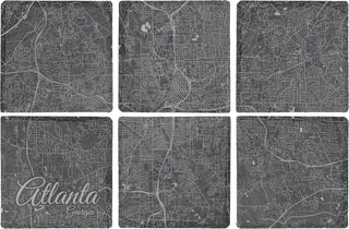 Atlanta, Georgia Square Slate Coaster