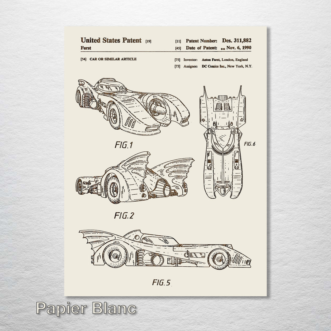 Batmobile US Patent - Fire & Pine