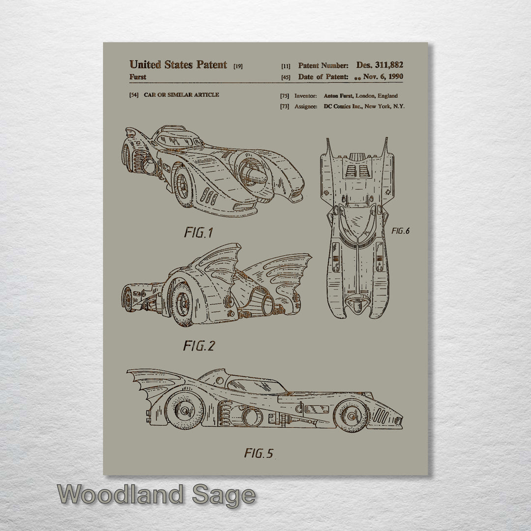 Batmobile US Patent - Fire & Pine