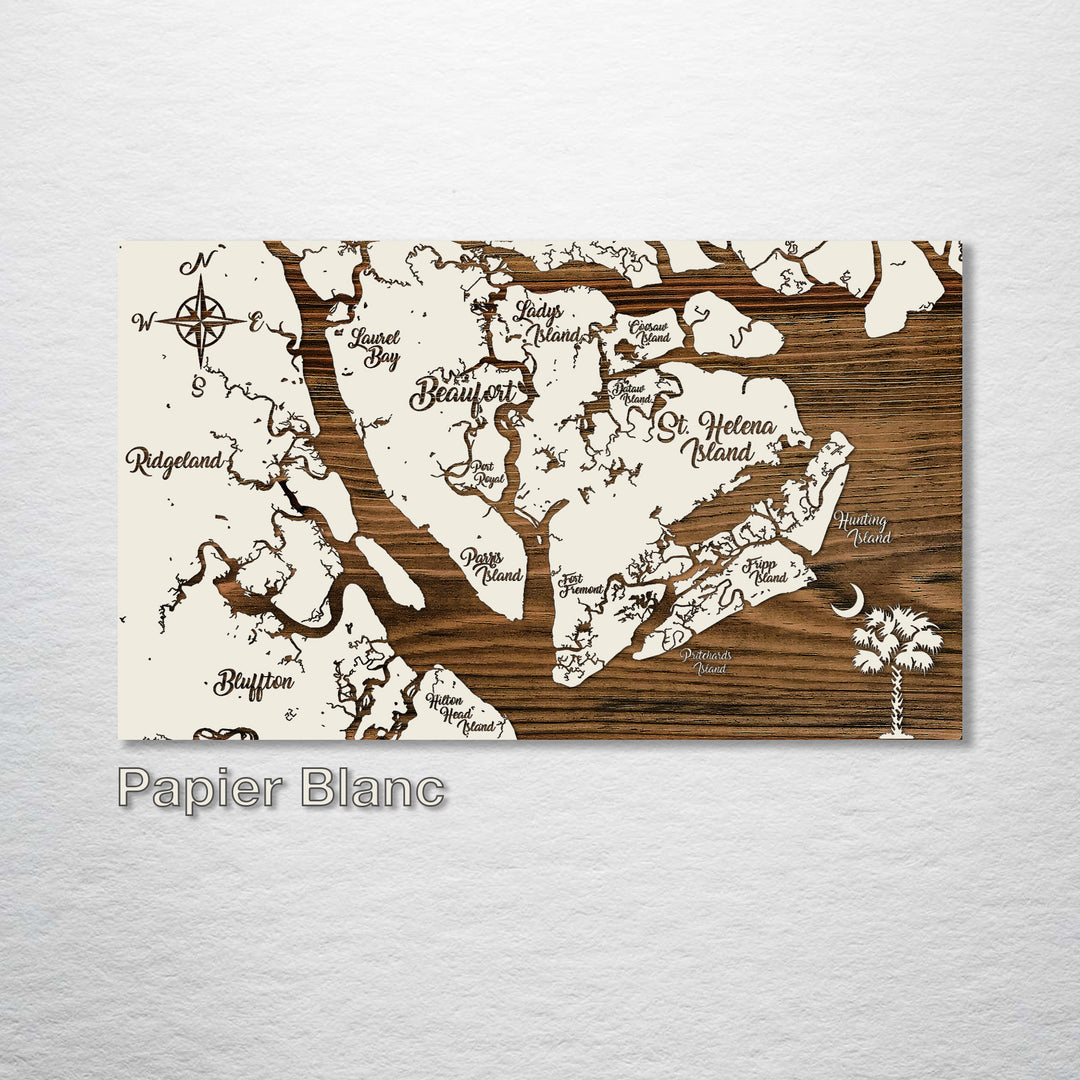 City of Beaufort, South Carolina Whimsical Map - Fire & Pine