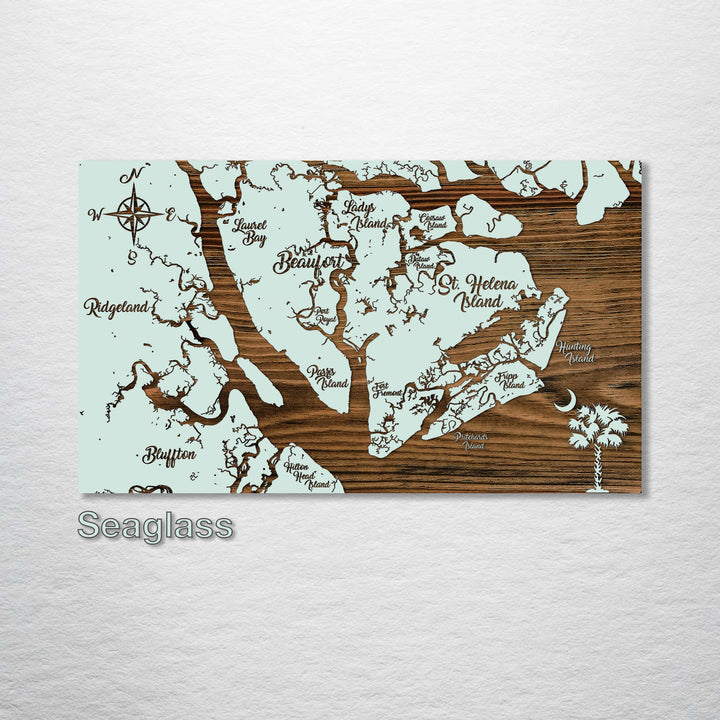 City of Beaufort, South Carolina Whimsical Map - Fire & Pine