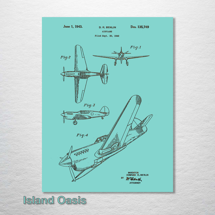 Berlin Airplane US Patent - Fire & Pine